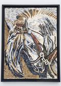 Handcrafted Majestic Draft Horse Stone Mosaic 18 x 24 inches