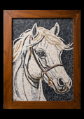 Handcrafted Stone Mosaic Horse Wall Art 18 x 24 inches