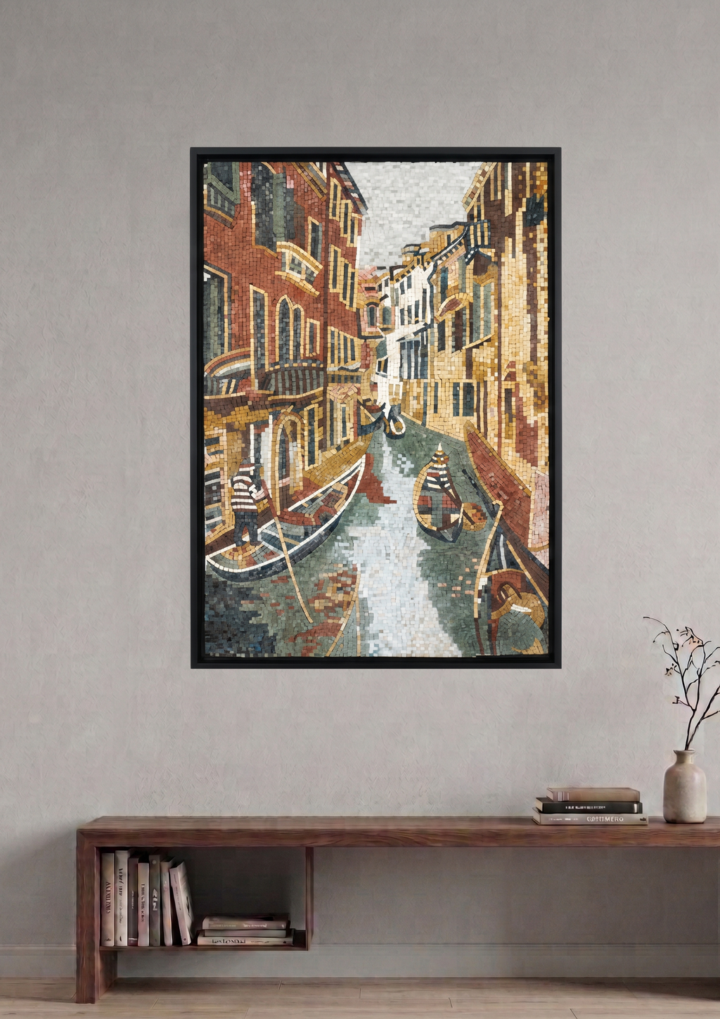 Venice Grand Canal Handcrafted Marble Mosaic 24 x 36 inches